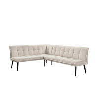 KLUPA KUTNA  bež  drvo, tekstil, drvni materijal      - bež/crna, Moderno, drvni materijal/drvo (260/201cm) - Livetastic