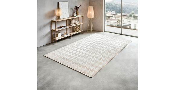 WEBTEPPICH 160/230 cm Houndstooth Allover  - Beige, Design, Textil (160/230cm) - Dieter Knoll