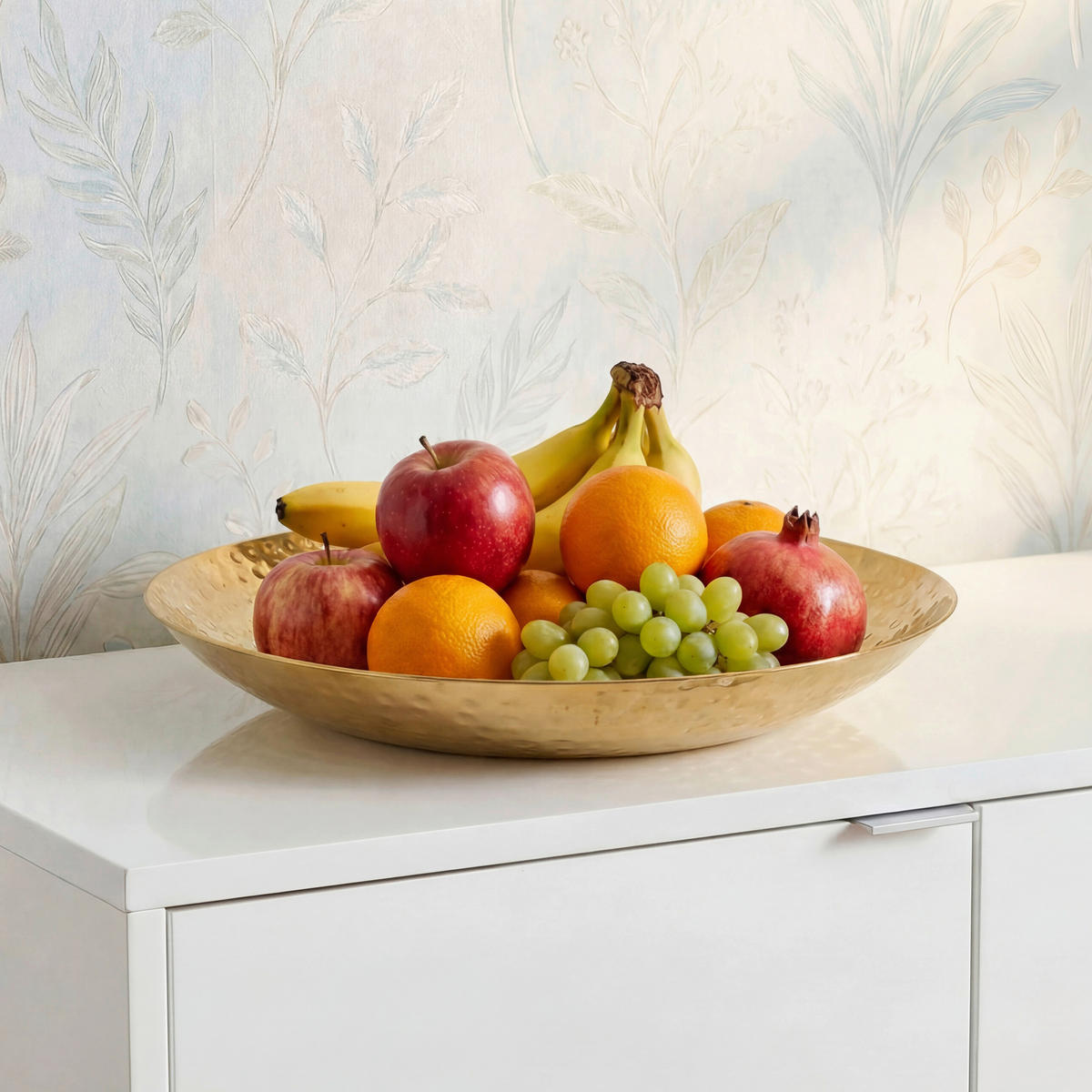 OBSTSCHALE  - Goldfarben, Design, Metall (50/8/50cm) - Livetastic