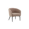 FÅTÖLJ i metall, textil brun  - brun, Design, metall/textil (83/70/64cm) - Livetastic