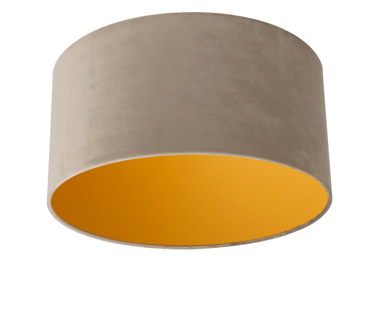 LEUCHTENSCHIRM Velour 50/25 cm  - Taupe, Basics, Textil/Metall (50/25cm)