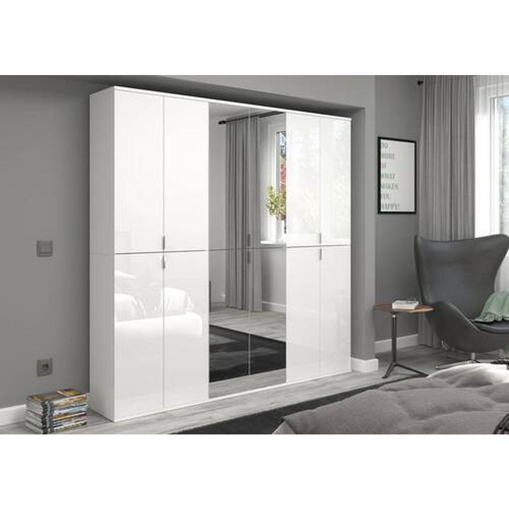 Thumbnail - Mid.you Drehtürenschrank, Weiß, Metall, 21 Fächer, 183x193x34 cm, FSC Mix, Schlafzimmer, Kleiderschränke, Drehtürenschrä...