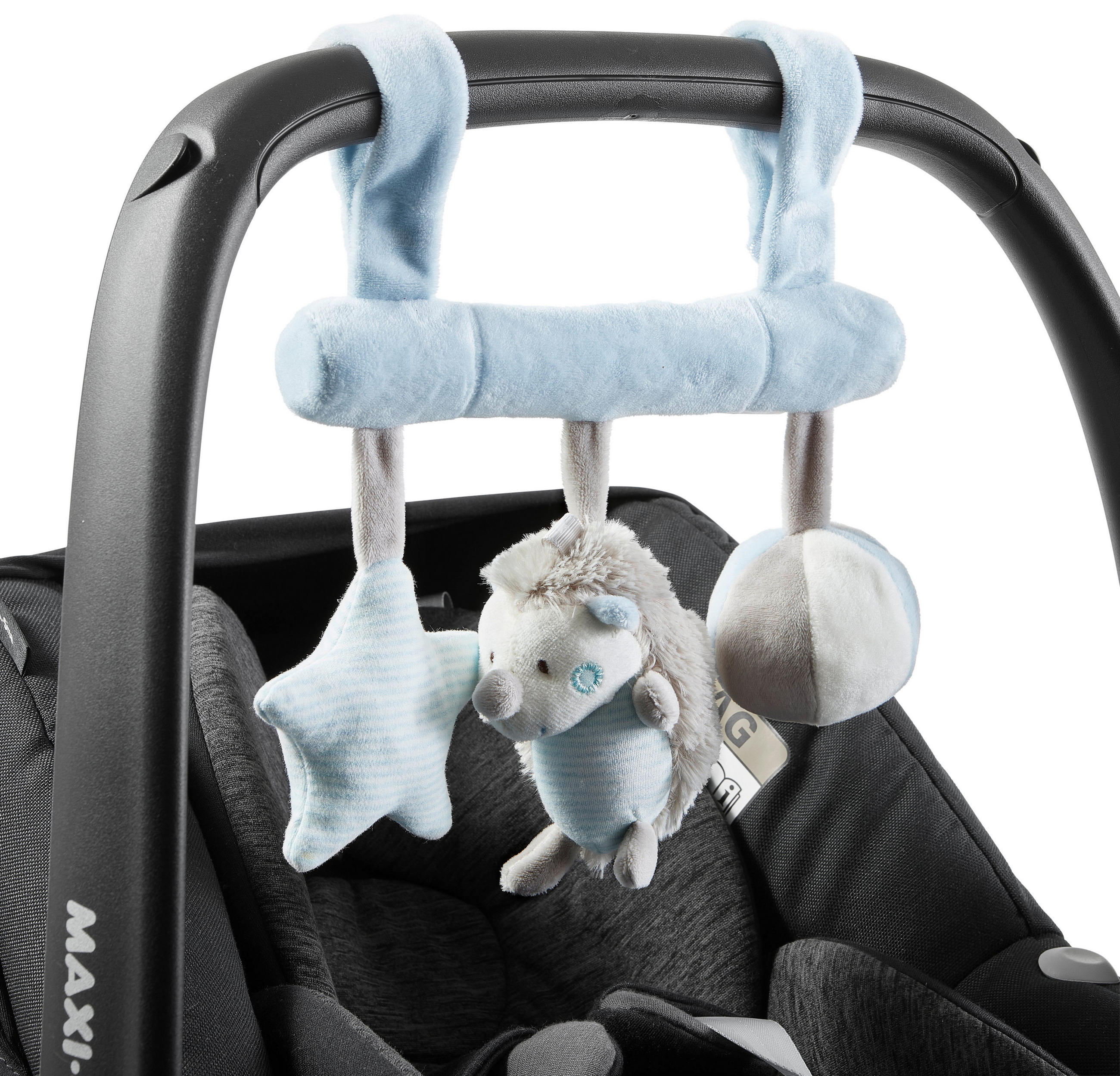 MOBIL TILL BABYSKYDD Fips  - blå/grå, Basics, textil (22cm) - Patinio