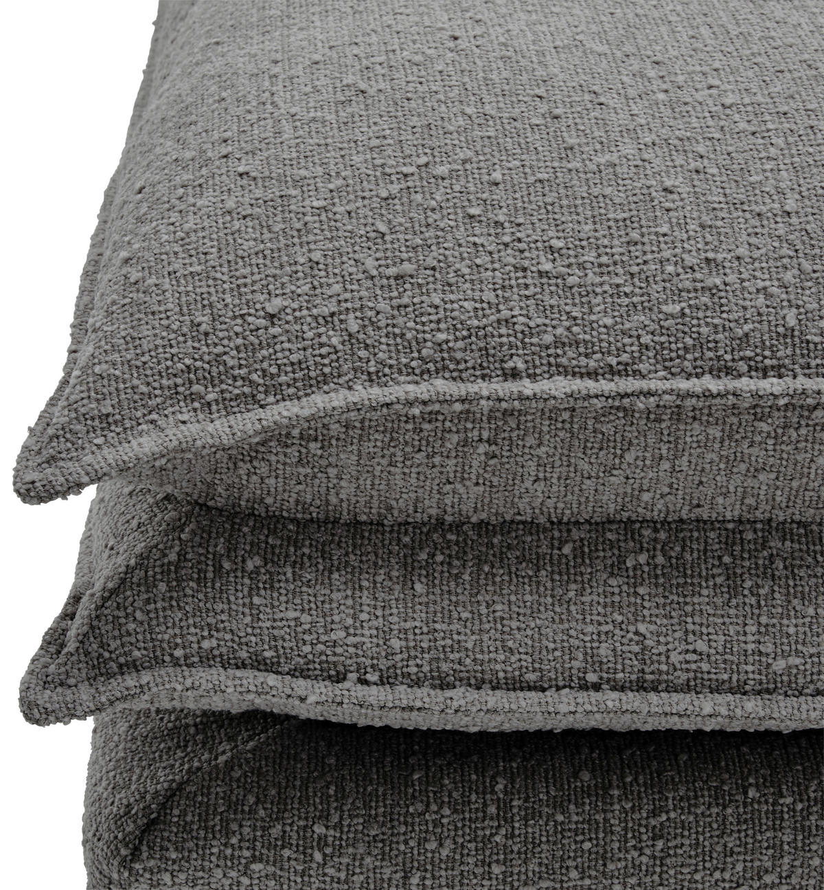 HOCKER in Textil Grau  - Schwarz/Grau, Trend, Kunststoff/Textil (90/46/105cm) - Livetastic
