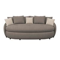 MEGASOFA Chenille Braun  - Schwarz/Braun, Trend, Kunststoff/Textil (238/80/140cm) - MID.YOU