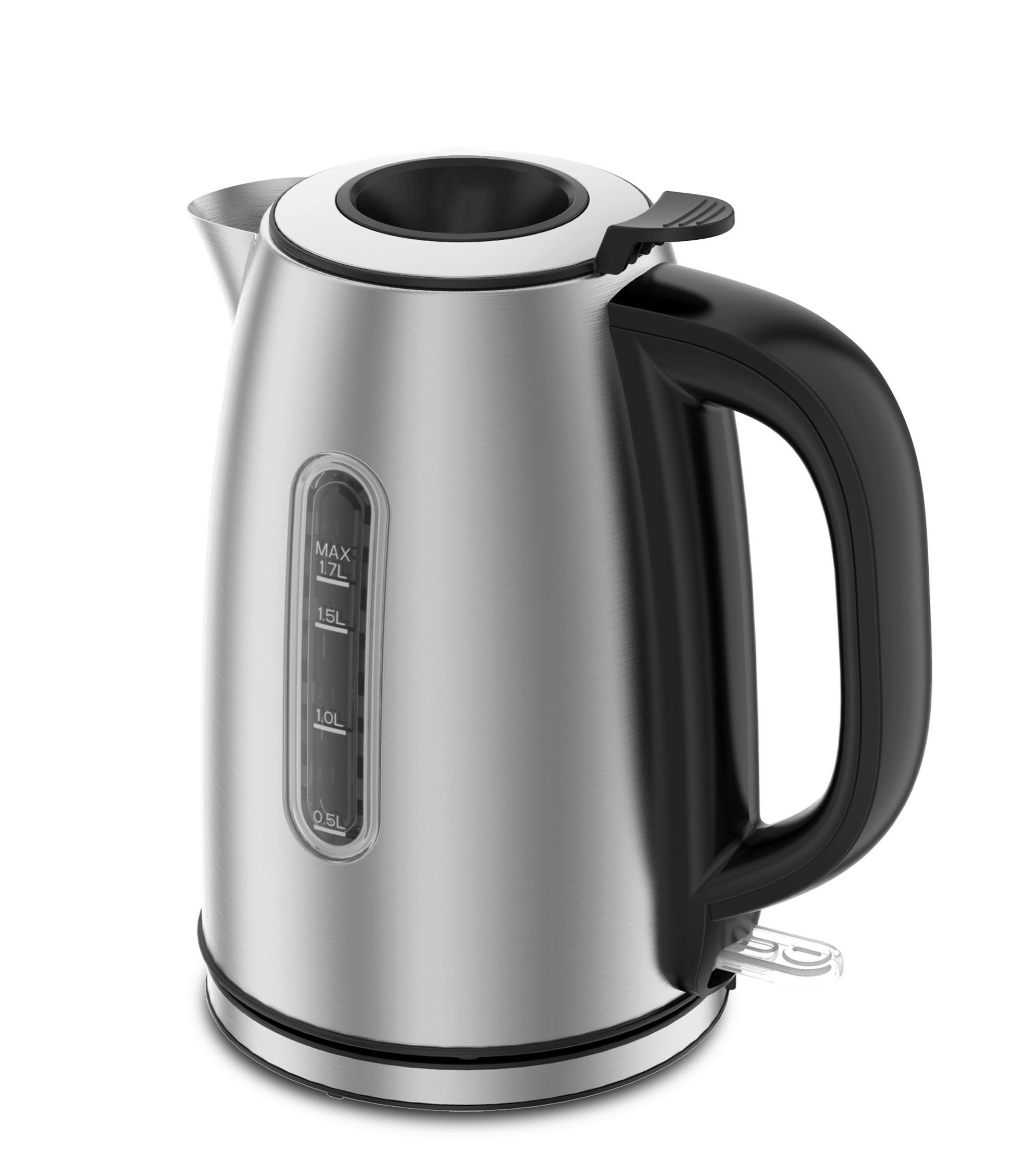 WASSERKOCHER 1.7 L  - Klar/Edelstahlfarben, Design, Kunststoff/Metall (24/15/25cm) - Mican