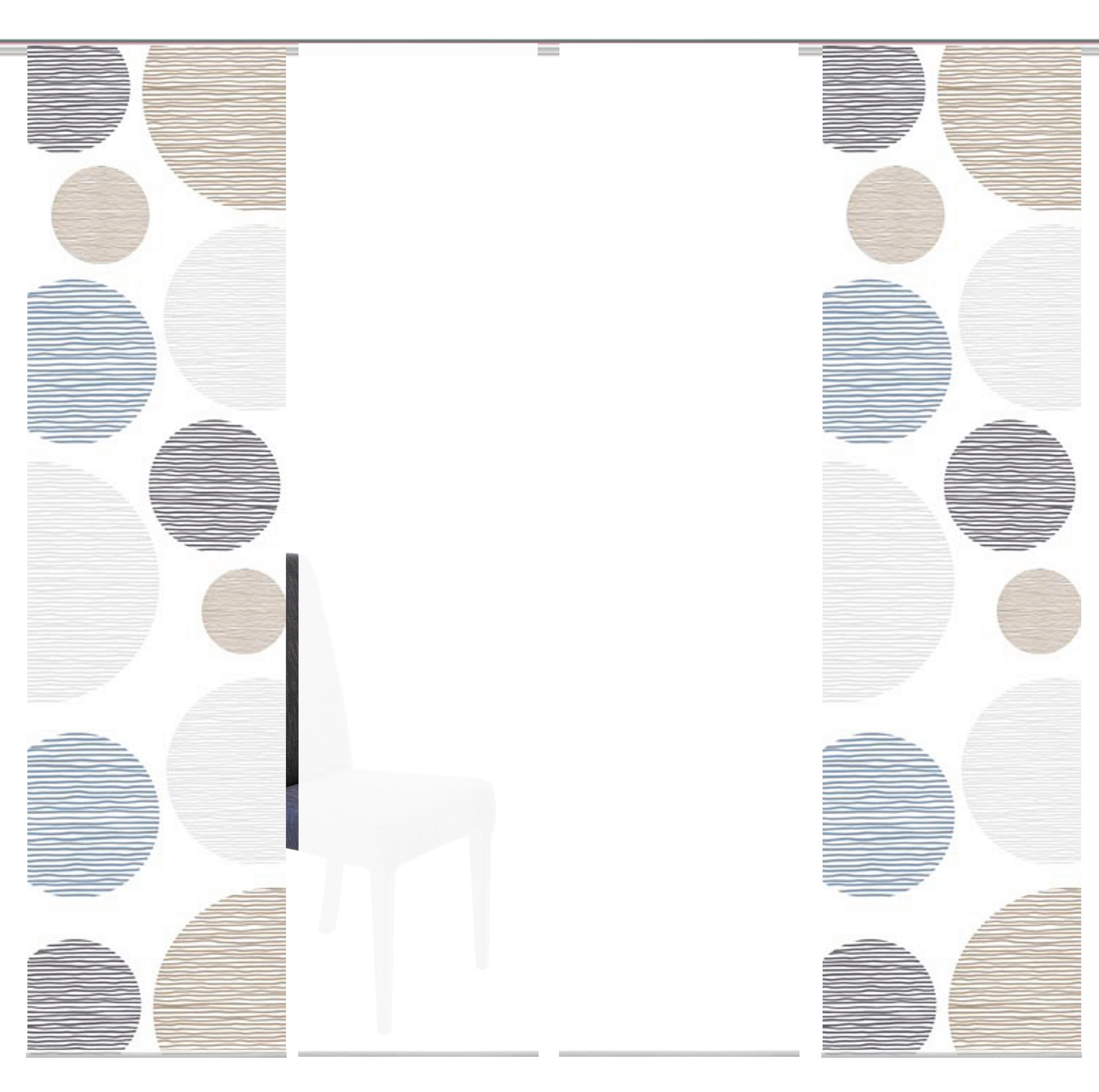XXXLutz Flächenvorhang Borden Taupe 4x60 cm