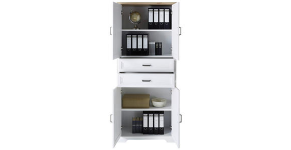 AKTENSCHRANK Pinienfarben, Eiche Artisan - Eiche Artisan/Pinienfarben, KONVENTIONELL, Holzwerkstoff (86/204/38cm) - Carryhome