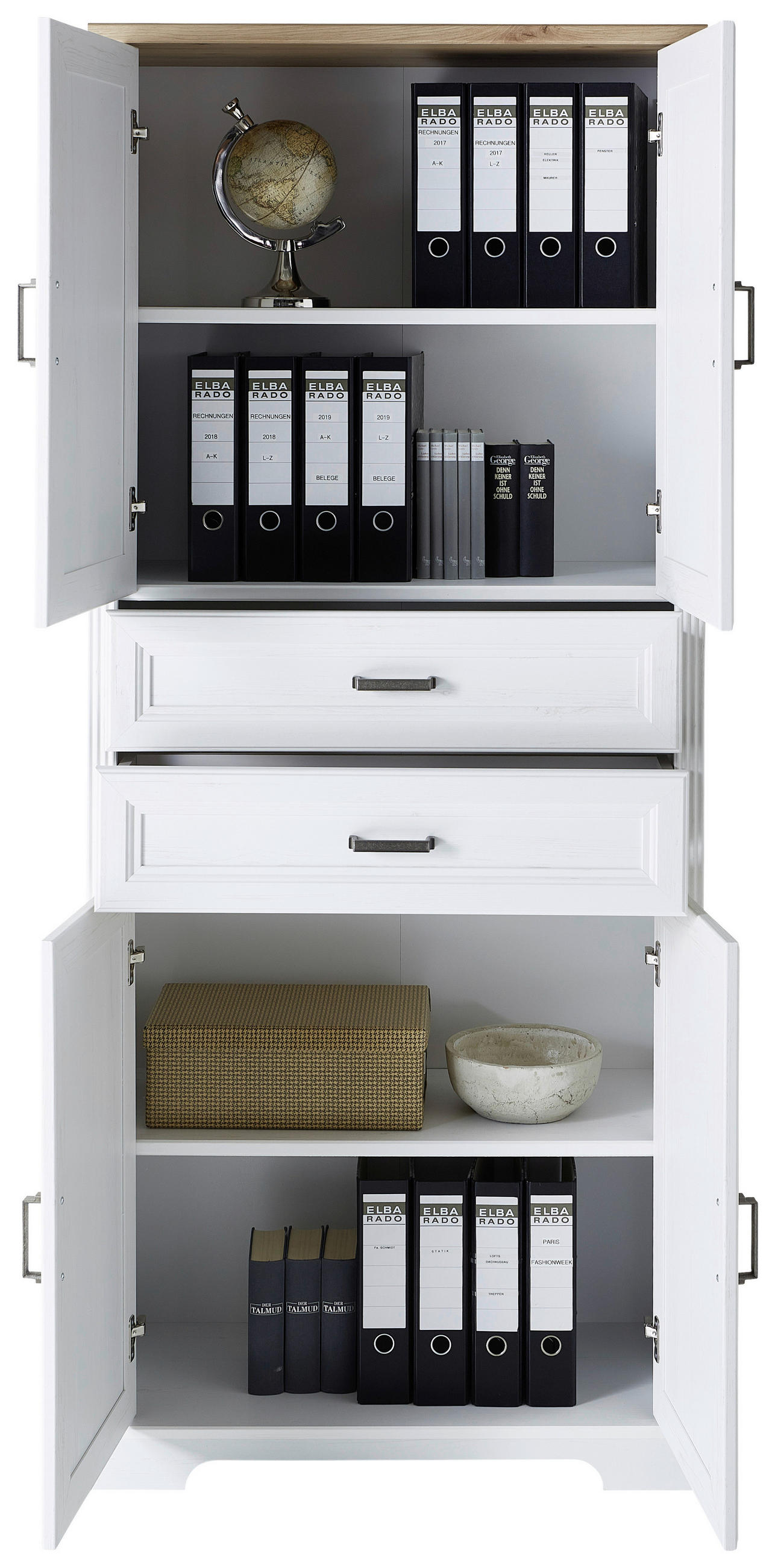 AKTENSCHRANK Pinienfarben, Eiche Artisan  - Eiche Artisan/Pinienfarben, KONVENTIONELL, Holzwerkstoff (86/204/38cm) - Carryhome