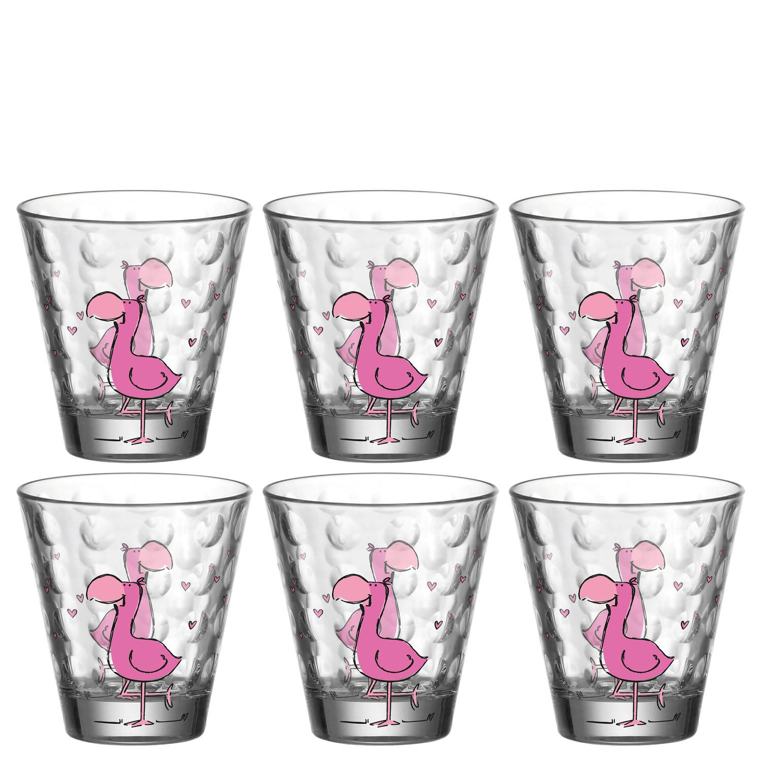 KINDER-GLÄSERSET Bambini Optic 6-teilig  - Design, Glas (8,5/9/8,5cm) - Leonardo