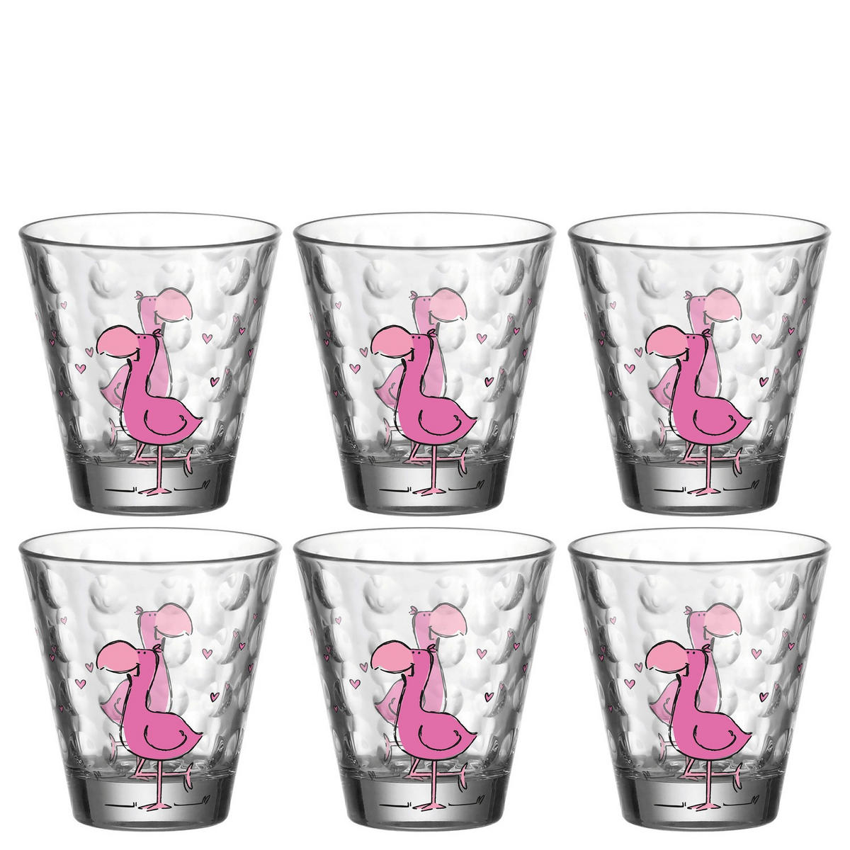 KINDER-GLÄSERSET Bambini Optic 6-teilig  - Design, Glas (8,5/9/8,5cm) - Leonardo