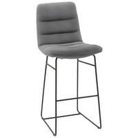 BARHOCKER - Dunkelgrau/Schwarz, Design, Textil/Metall (52/122/66cm) - Dieter Knoll
