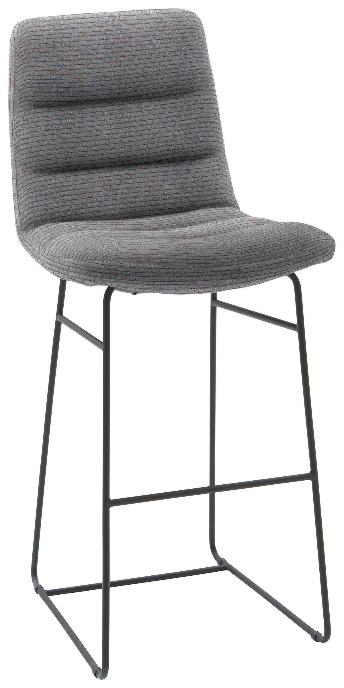 BARHOCKER - Dunkelgrau/Schwarz, Design, Textil/Metall (52/122/66cm) - Dieter Knoll
