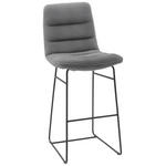 BARHOCKER in Textil Dunkelgrau  - Dunkelgrau/Schwarz, Design, Textil/Metall (52/122/66cm) - Dieter Knoll