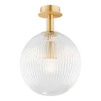 DECKENLEUCHTE    36/25/25 cm  - Transparent/Messingfarben, KONVENTIONELL, Glas/Metall (36/25/25cm)
