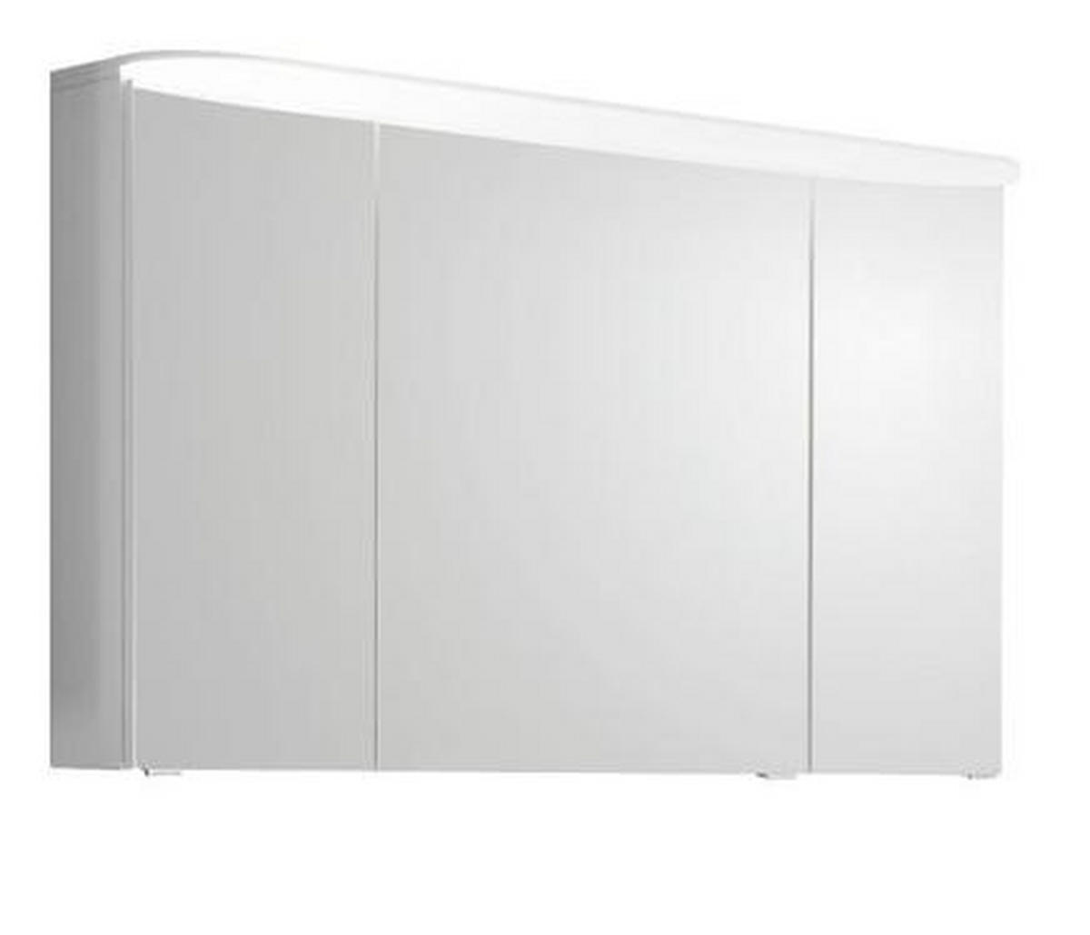 SPIEGELSCHRANK 120/72,3/17 cm  - Weiß, KONVENTIONELL, Glas/Holzwerkstoff (120/72,3/17cm) - Sadena