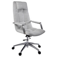 KANCELÁRSKE KRESLO, tkaná textília, sivobéžová - farba ušľachtilej ocele/sivobéžová, Design, kov/textil (66/115-125/73cm) - Novel