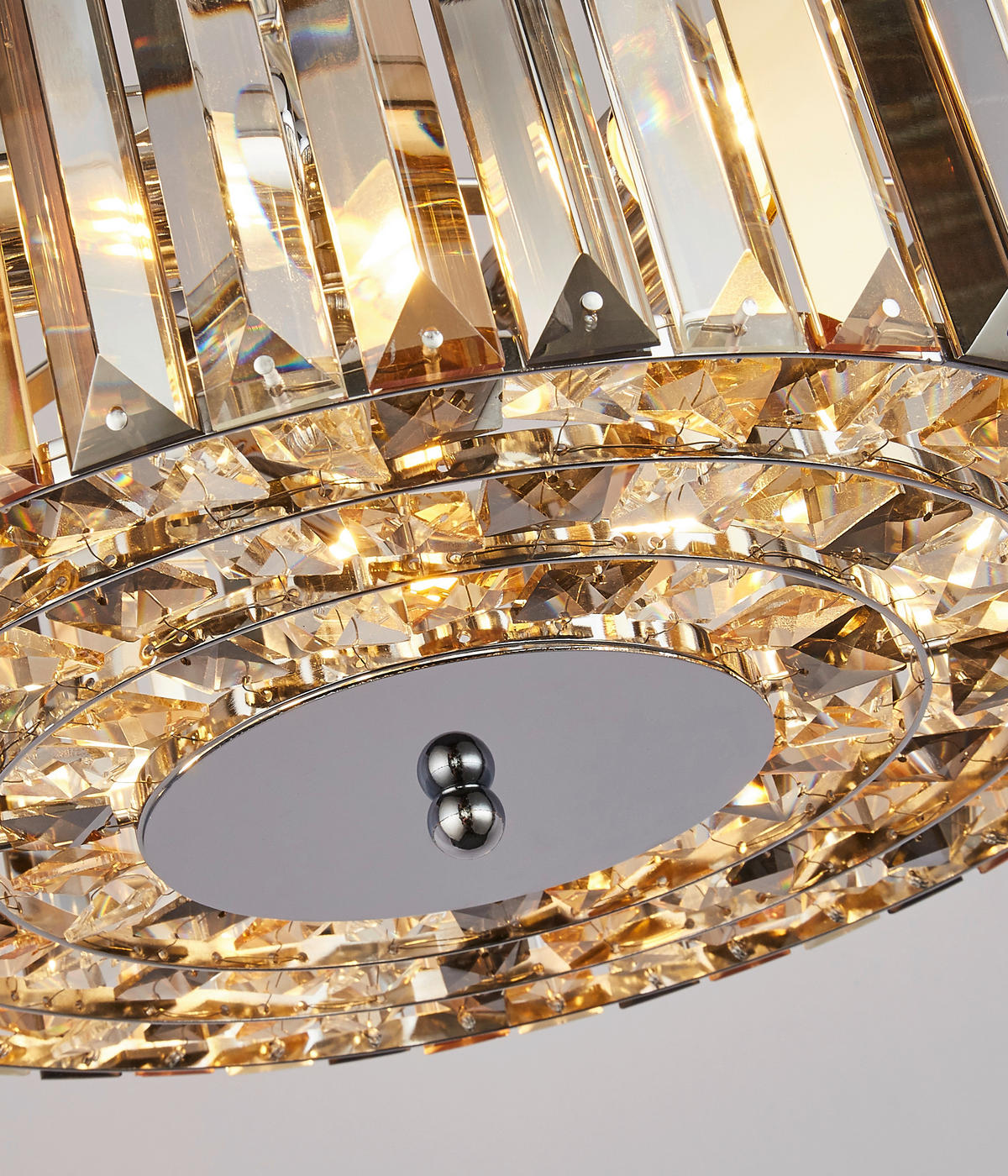 HÄNGELEUCHTE 35/136 cm  - Chromfarben/Bernsteinfarben, KONVENTIONELL, Glas/Metall (35/136cm)
