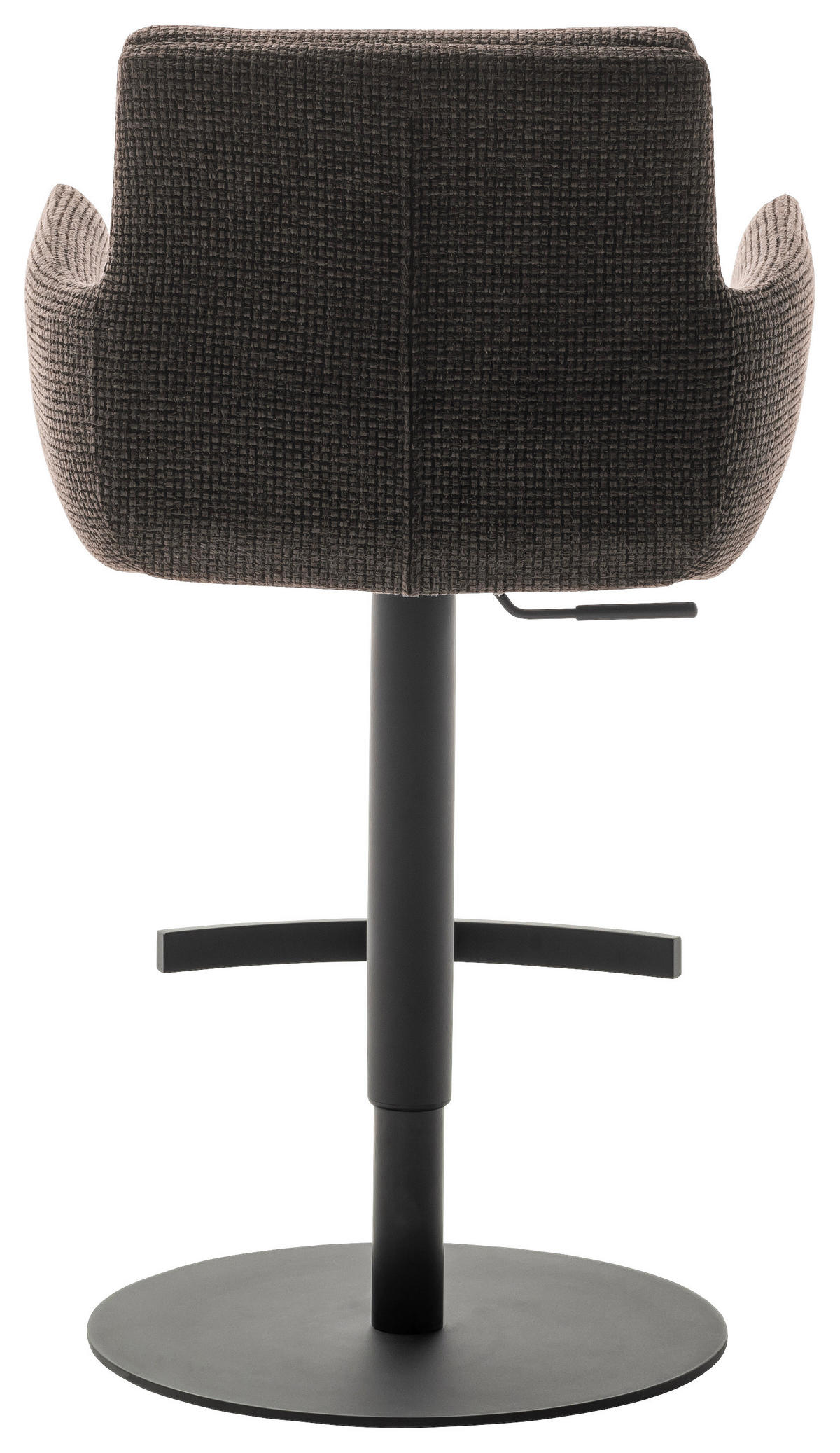BARHOCKER in Metall, Textil Cappuccino  - Schwarz/Cappuccino, Design, Textil/Metall (54/84/52cm) - Dieter Knoll
