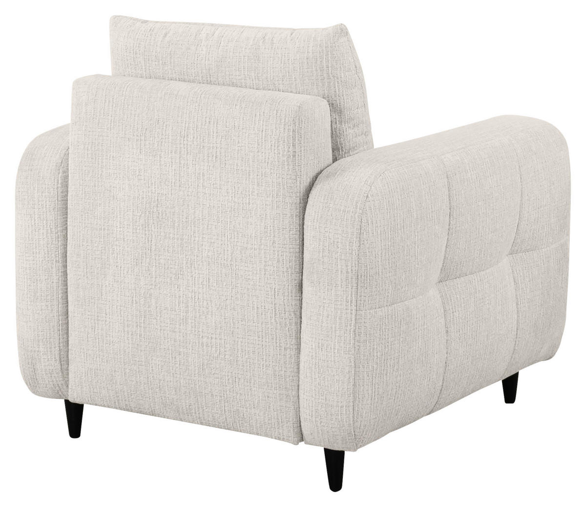 COCKTAILSESSEL Flachgewebe Perlmutt    - Perlmutt/Schwarz, Design, Holz/Textil (90/88/91cm) - Lomoco