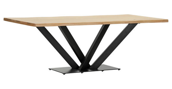 TISCHPLATTE      - Eichefarben, Design, Holz (220/100/4cm) - Landscape