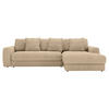 ECKSOFA in Cord Beige  - Beige/Schwarz, Modern, Kunststoff/Textil (302/182cm) - Carryhome