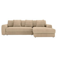 ECKSOFA in Cord Beige  302/182 cm  - Beige/Schwarz, MODERN, Kunststoff/Textil (302/182cm) - Carryhome