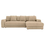 ECKSOFA in Cord Beige  302/182 cm  - Beige/Schwarz, MODERN, Kunststoff/Textil (302/182cm) - Carryhome