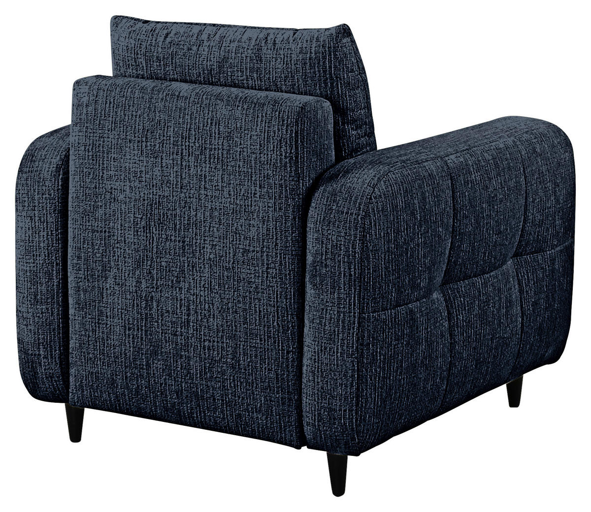 COCKTAILSESSEL Flachgewebe Dunkelblau    - Schwarz/Dunkelblau, Design, Holz/Textil (90/88/91cm) - Lomoco