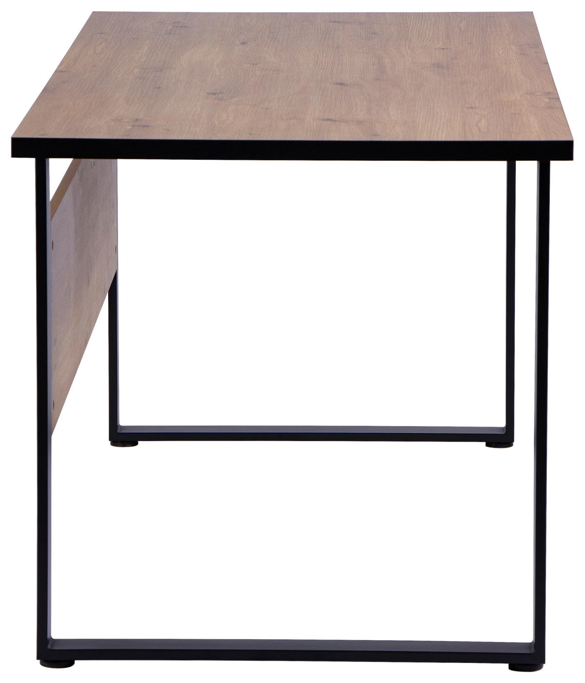 SCHREIBTISCH 160/75/73,5 cm Schwarz, Eiche Artisan   - Schwarz/Eiche Artisan, MODERN, Holzwerkstoff/Metall (160/75/73,5cm) - Livetastic