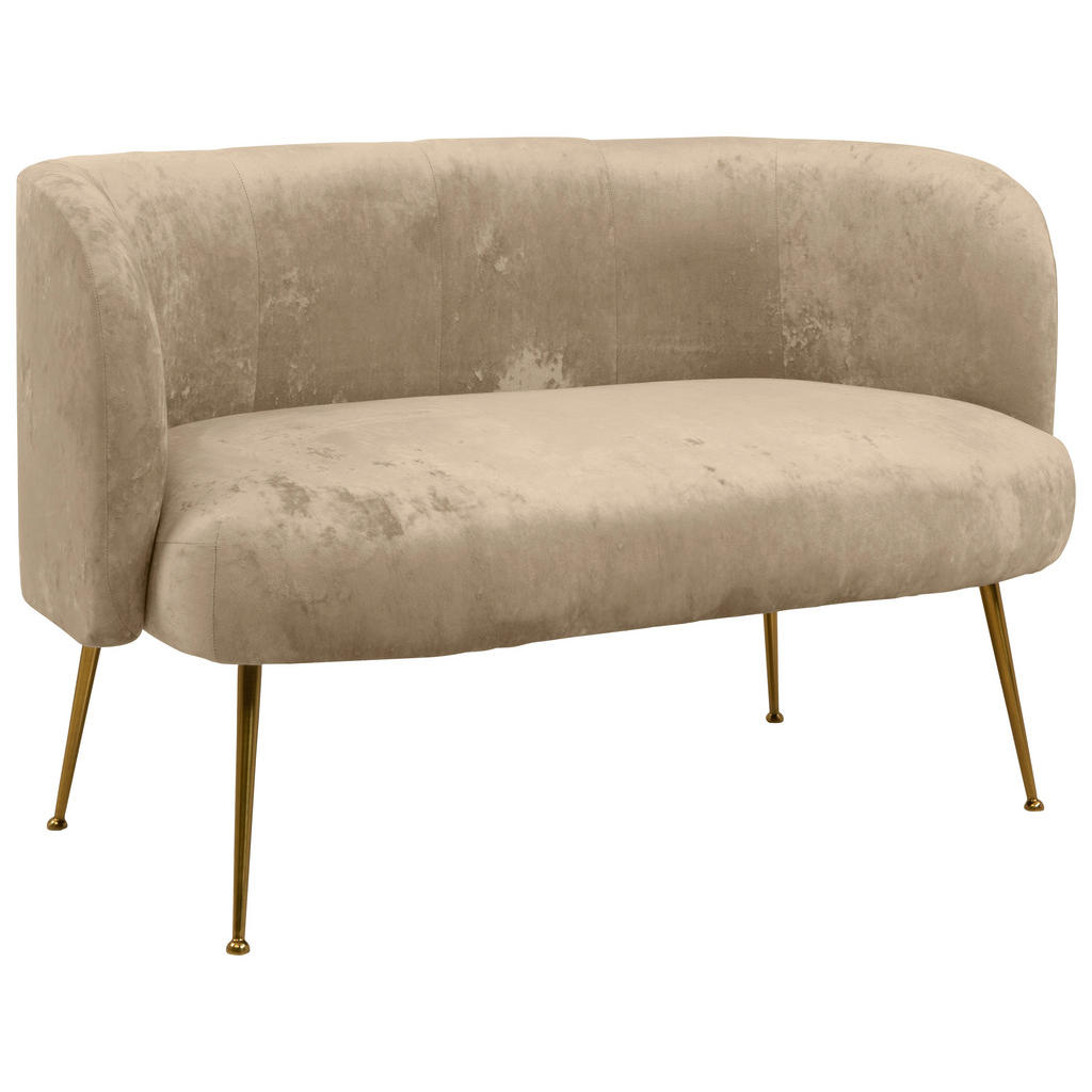 Thumbnail - Mid.you 2-Sitzer-Sofa, Beige, Textil, 126x77x70 cm, Made in EU, Wohnzimmer, Sofas & Couches, Sofas, 2-Sitzer Sofas