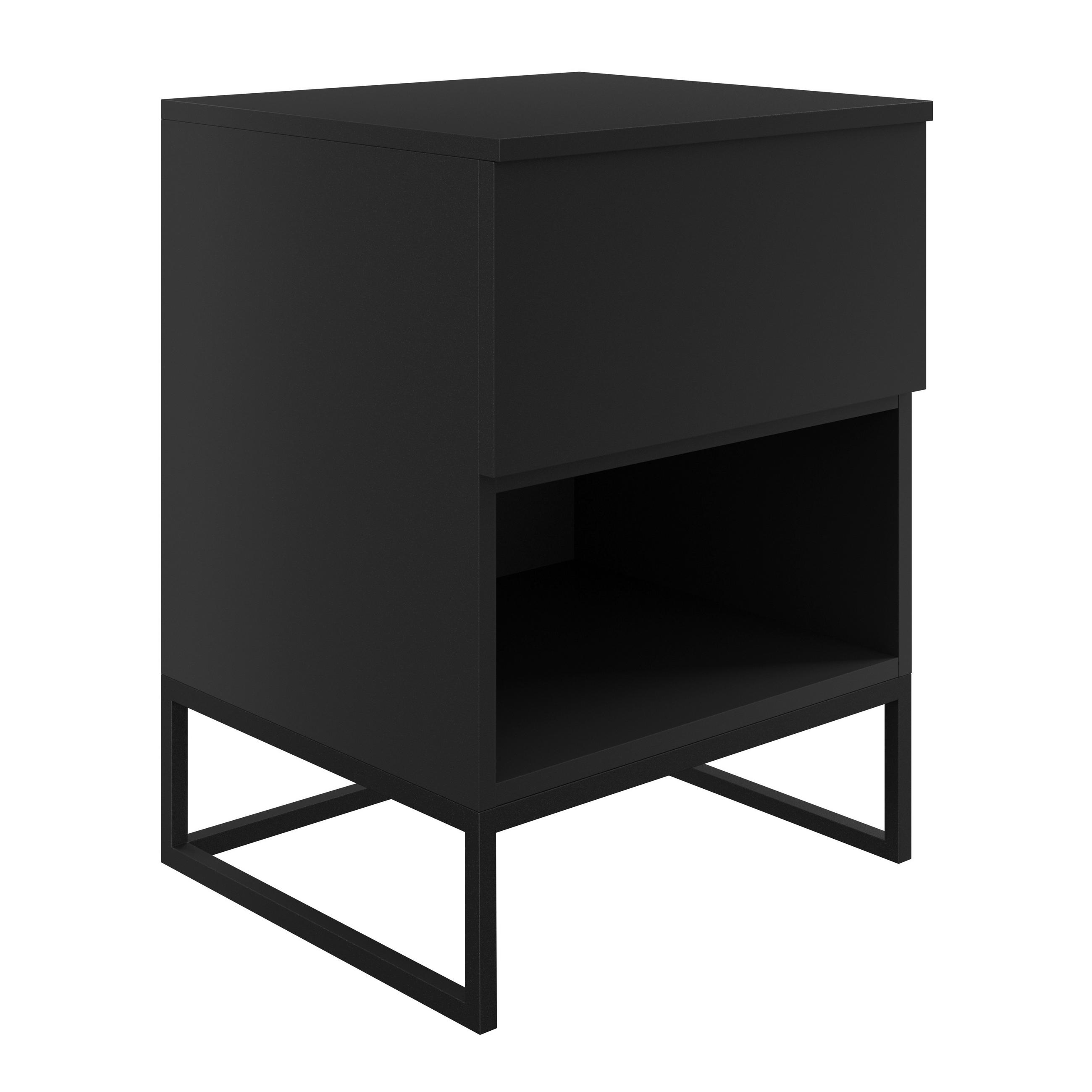 Nachtkästchen Unit In Anthrazitmit 1 Lade