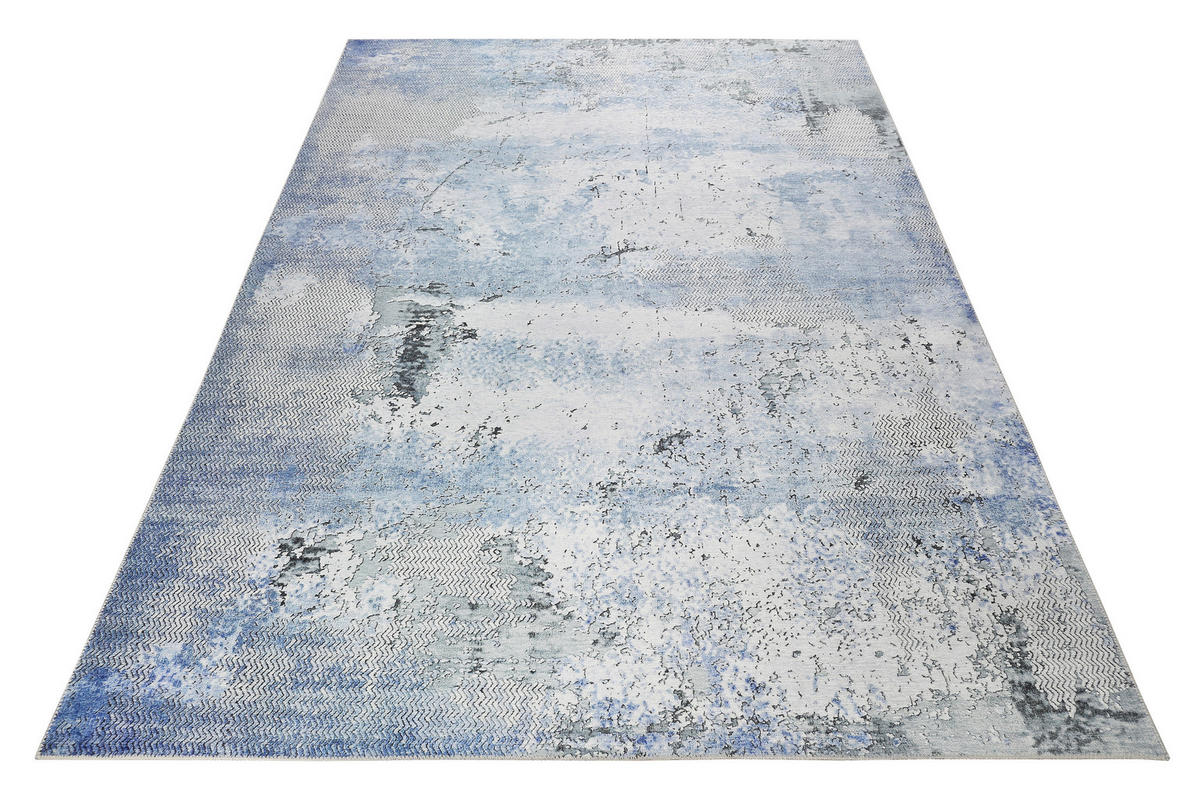 WEBTEPPICH 120/170 cm Radiate Blau, Grau  - Blau/Grau, Design, Textil (120/170cm) - WECON HOME