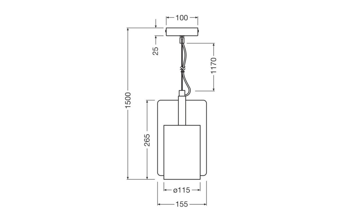 HÄNGELEUCHTE 15.5/150 cm   - Goldfarben, Basics, Stein (15.5/150cm) - Osram