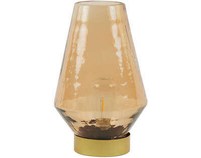 LED-TISCHLEUCHTE  - Goldfarben/Orange, Basics, Glas (16/23,5/16cm) - Light & Living