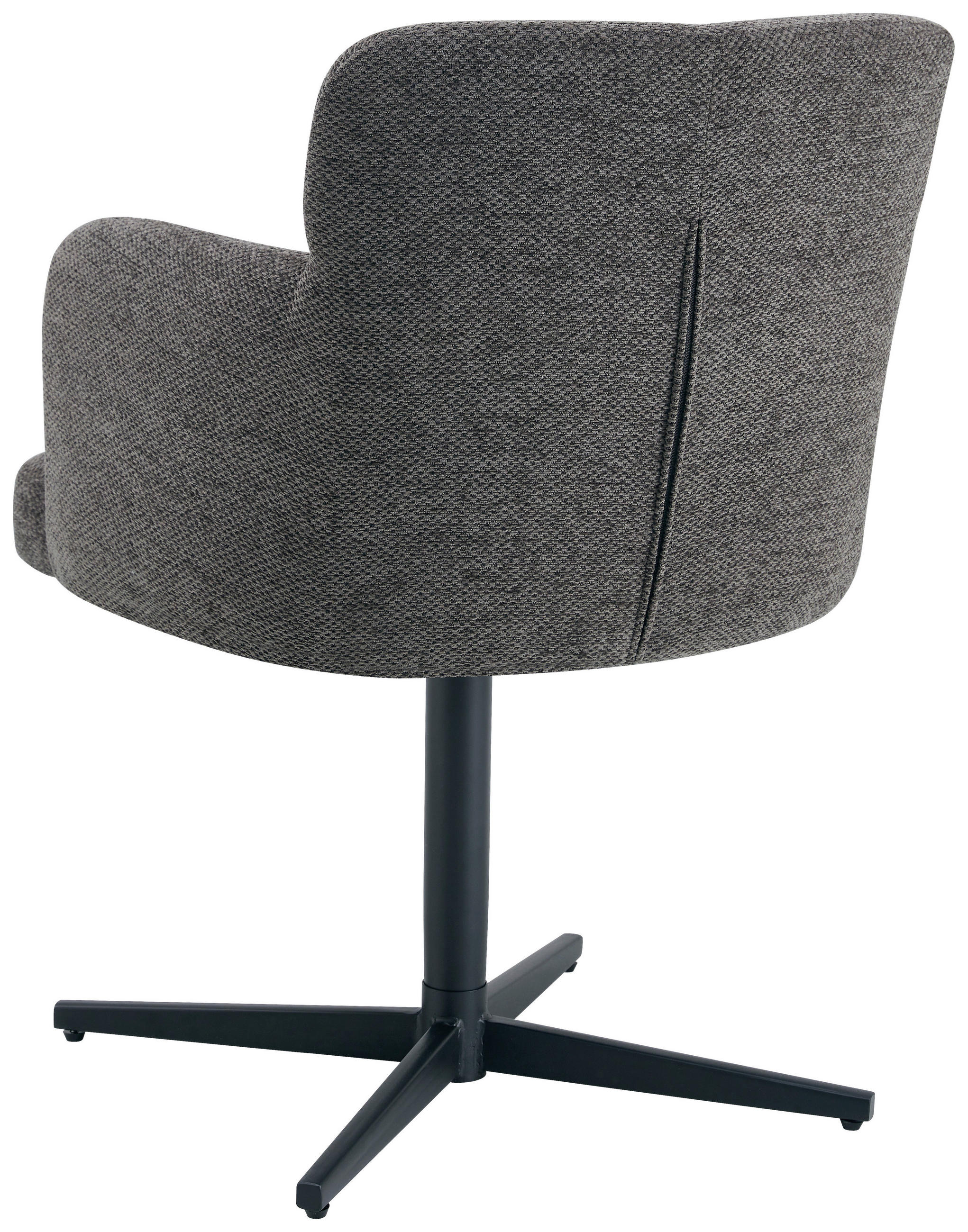 ARMLEHNSTUHL  in Eisen Webstoff  - Anthrazit/Schwarz, KONVENTIONELL, Holz/Textil (58,5/85/63cm) - Livetastic