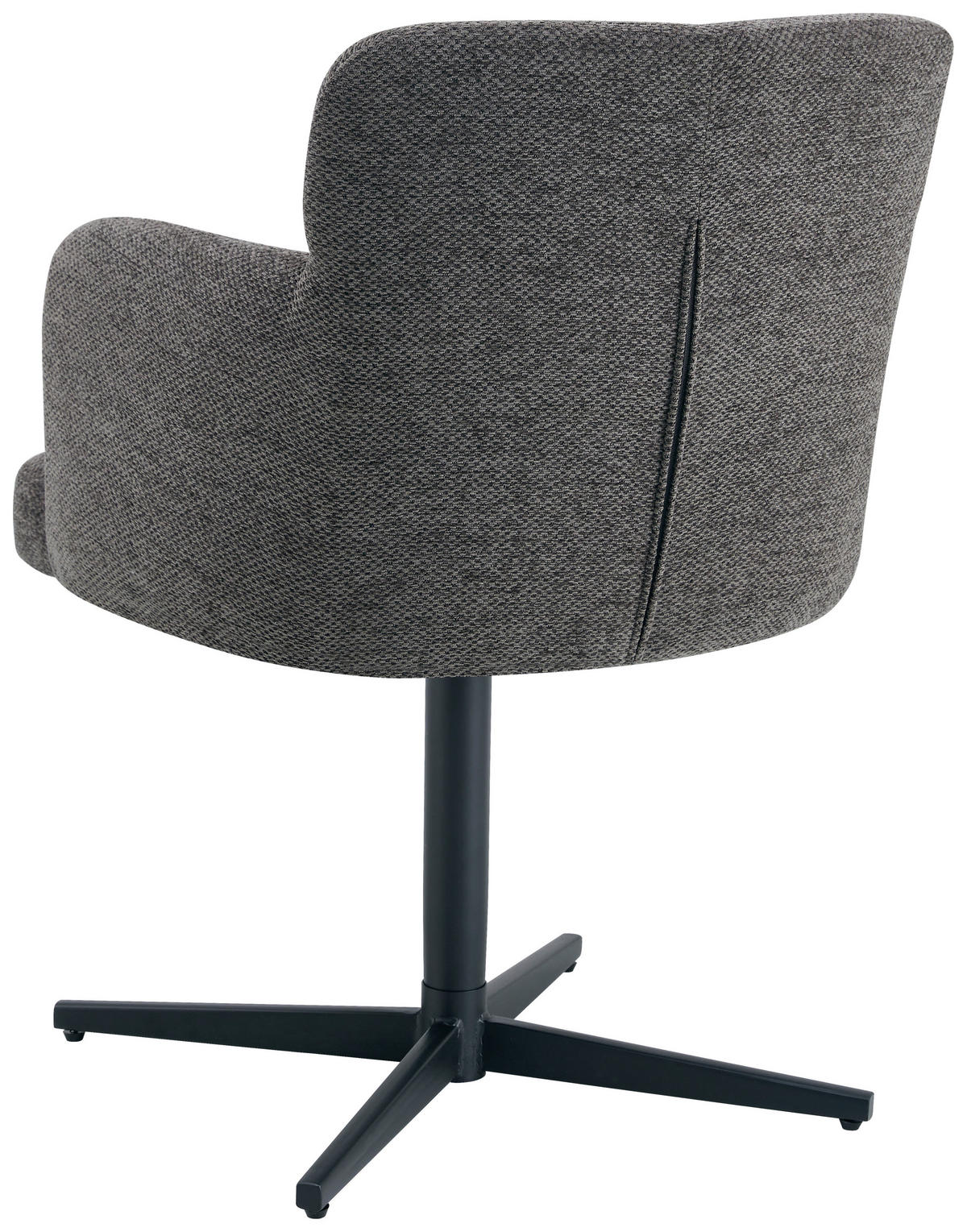 ARMLEHNSTUHL  in Eisen Webstoff  - Anthrazit/Schwarz, KONVENTIONELL, Holz/Textil (58,5/85/63cm) - Livetastic