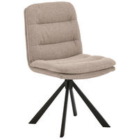 STUHL  in Stahl  - Beige/Schwarz, Trend, Textil/Metall (47/85/57cm) - MID.YOU