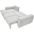 ECKSOFA Creme Webstoff  - Creme/Naturfarben, KONVENTIONELL, Holz/Textil (145/250cm) - Carryhome