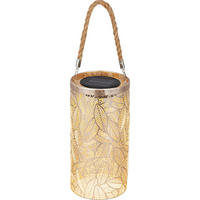 SOLÁRNÍ SVÍTIDLO, 12/24 cm - černá/šampaňská, Lifestyle, kov/textil (12/24cm) - Ambia Garden