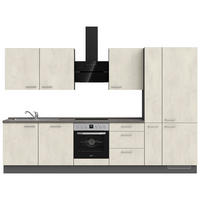 KÜCHENLEERBLOCK 330 cm   in Weiß, Schieferfarben  - Schieferfarben/Edelstahlfarben, MODERN, Holzwerkstoff/Metall (330cm) - Nobilia