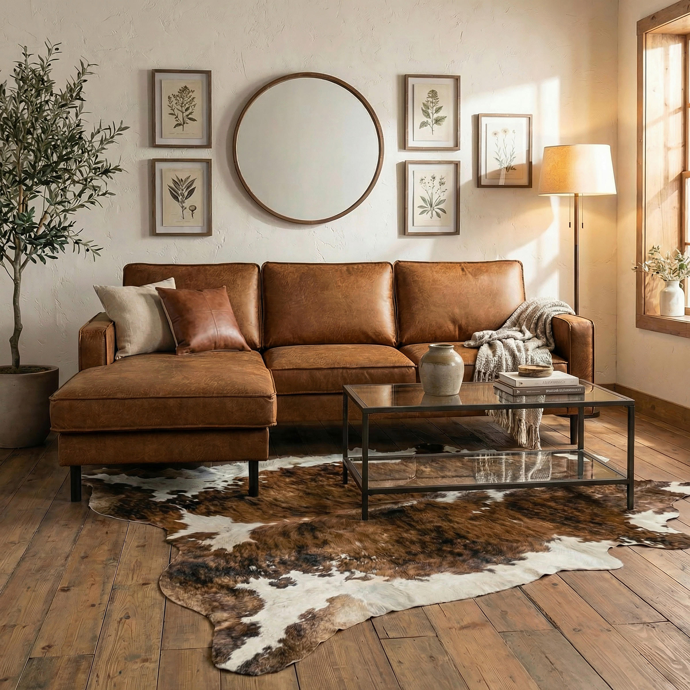 ECKSOFA Hellbraun Echtleder Lederlook Bettkasten, Schlaffunktion, Rücken echt  - Hellbraun/Schwarz, Design, Leder/Textil (166/238cm) - Livetastic