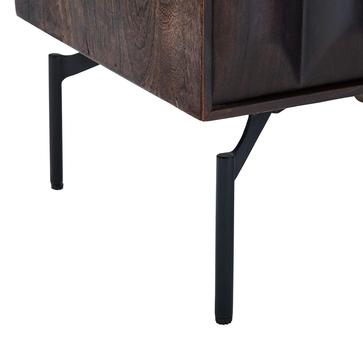 SIDEBOARD  160/76/40 cm  - Nussbaumfarben/Schwarz, KONVENTIONELL, Holz/Metall (160/76/40cm) - Livetastic