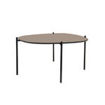 BEISTELLTISCH in Metall, Glas, Holzwerkstoff 93/53,5/50,7 cm  - Graubraun/Schwarz, LIFESTYLE, Glas/Holzwerkstoff (93/53,5/50,7cm) - Ambia Home