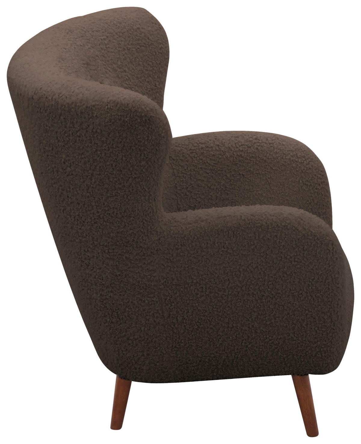 SESSEL in Teddystoff Braun  - Kastanienfarben/Braun, Design, Holz/Textil (90/98/88cm) - Livetastic