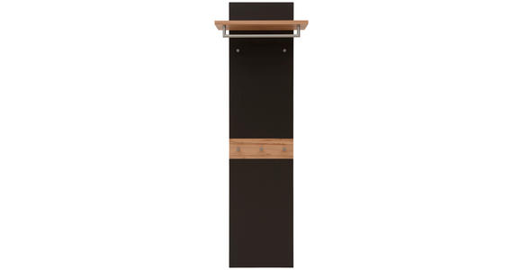 GARDEROBENPANEEL 45-60/187/28 cm - Dunkelbraun/Buchefarben, Design, Holz/Holzwerkstoff (45-60/187/28cm) - Dieter Knoll