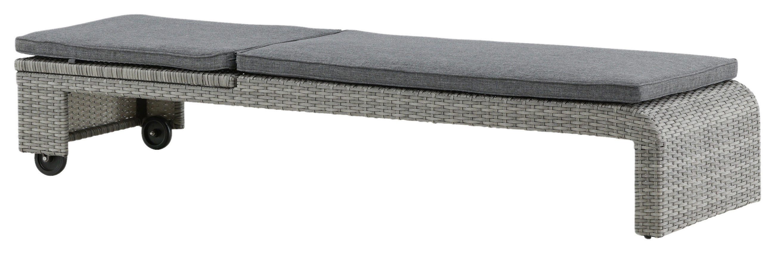 SONNENLIEGE 60/32/196 cm  - Grau, KONVENTIONELL, Kunststoff/Textil (60/32/196cm) - Gardenson