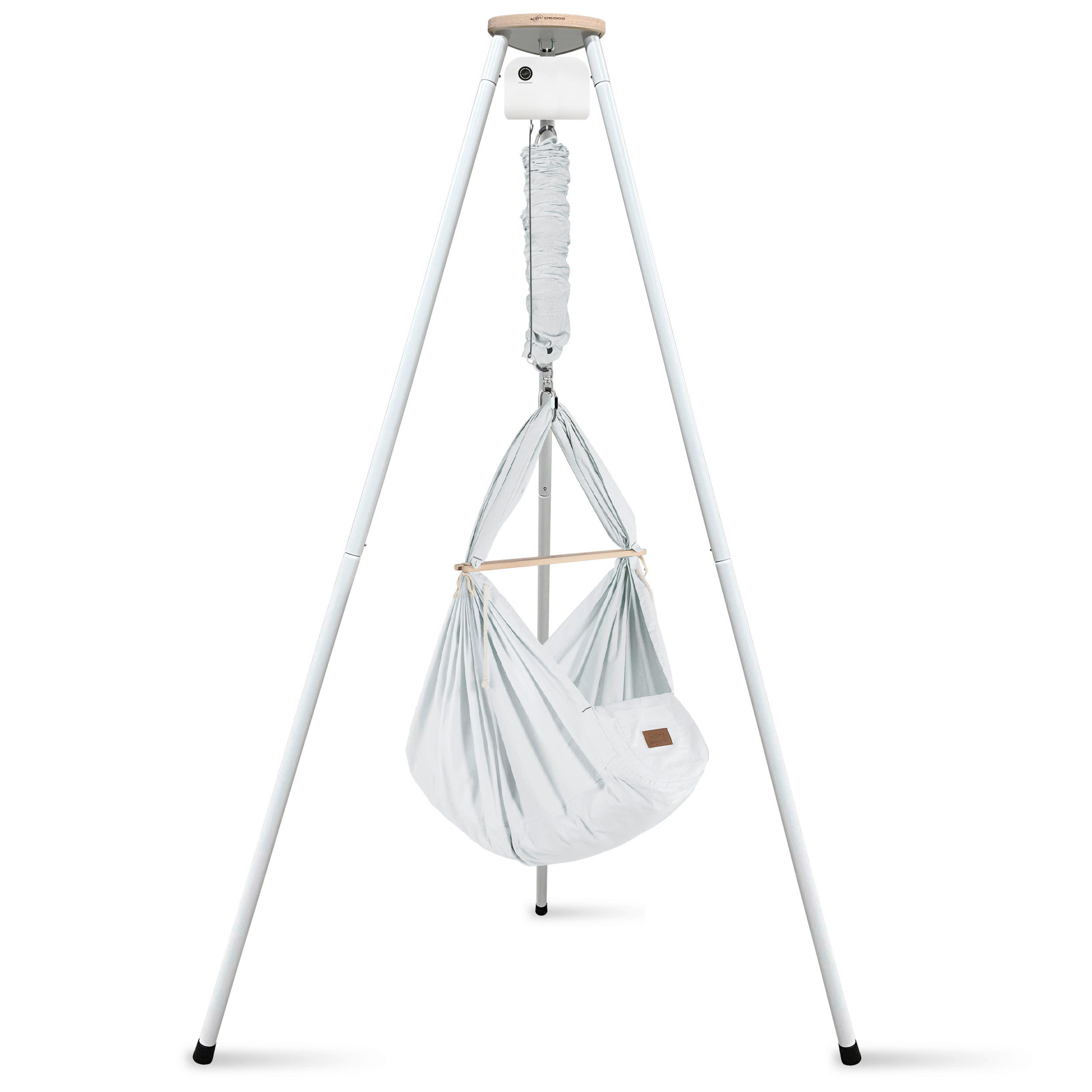 FEDERWIEGE BIO GREYAIR   - Hellgrau/Weiß, Basics, Kunststoff/Textil (135/194/135cm) - SCHMUSEWOLKE