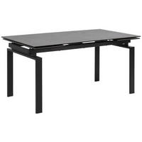 ESSTISCH in Metall, Keramik 160/85/76 cm  - Schwarz, KONVENTIONELL, Keramik/Metall (160/85/76cm) - Livetastic