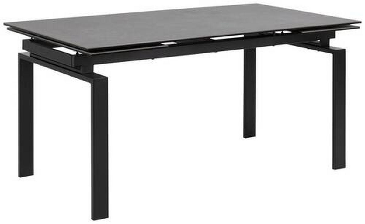 ESSTISCH in Metall, Keramik 160/85/76 cm  - Schwarz, KONVENTIONELL, Keramik/Metall (160/85/76cm) - Livetastic